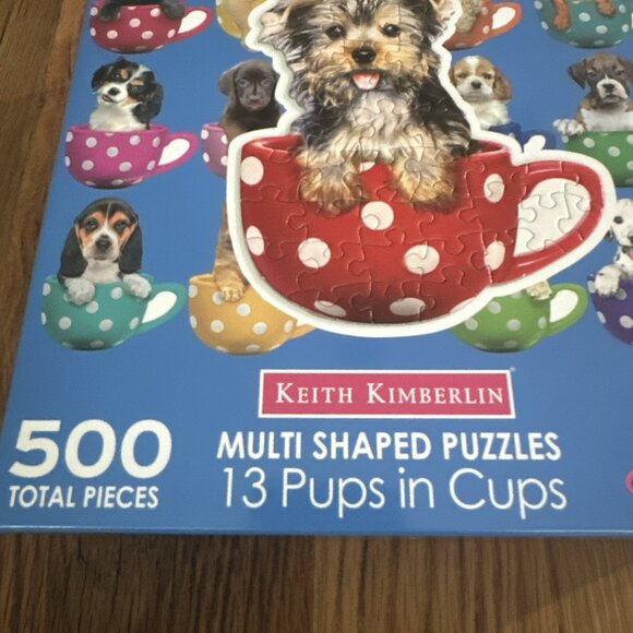 Cra-Z-Art Keith Kimberlin 13 Individual Pups in Cups Mini Shaped Puzzles Poster - Picture 3 of 4